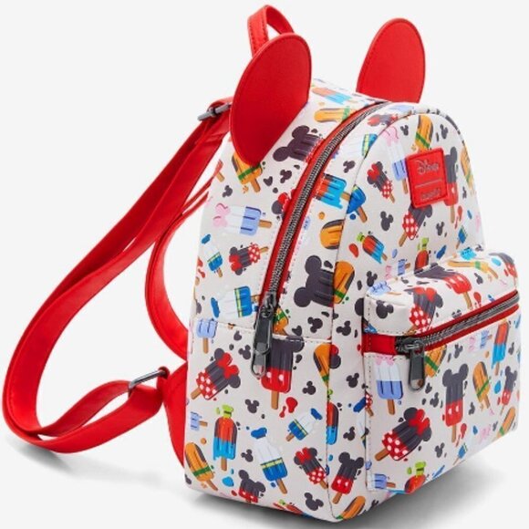 LOUNGEFLY Disney Mickey Mouse & Friends Popsicle Mini Backpack nwt